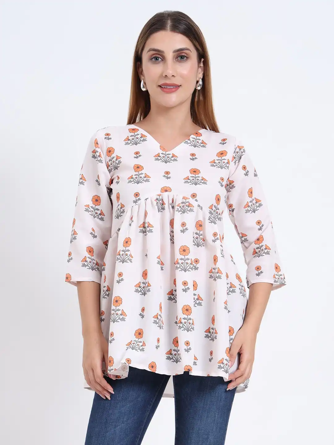 SCT 1021 Rayon Printed Top Collection Below 500