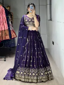 WMT 8115 Fendy Satin Embroidery Lehenga Choli