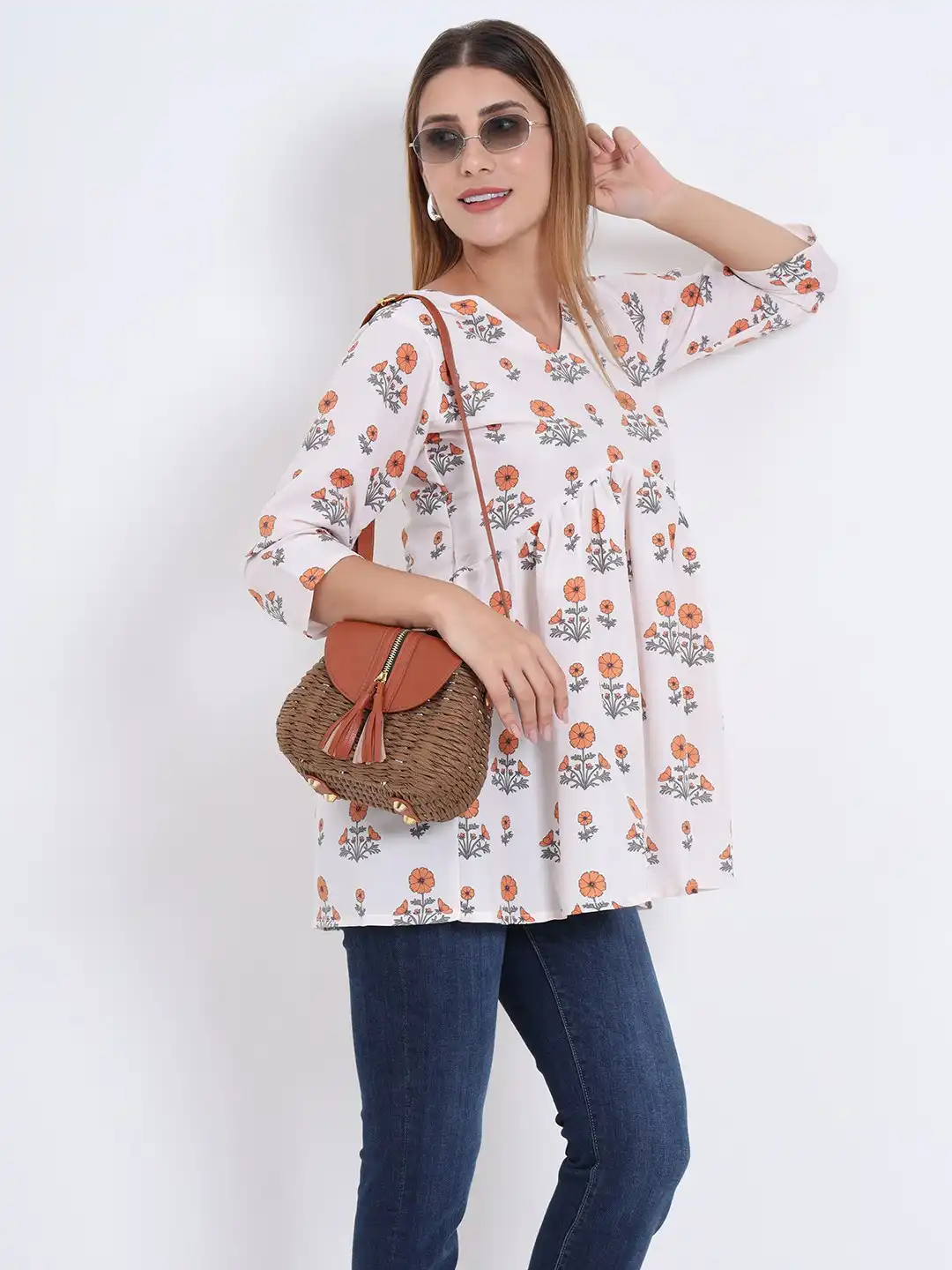 SCT 1021 Rayon Printed Top Collection Below 500