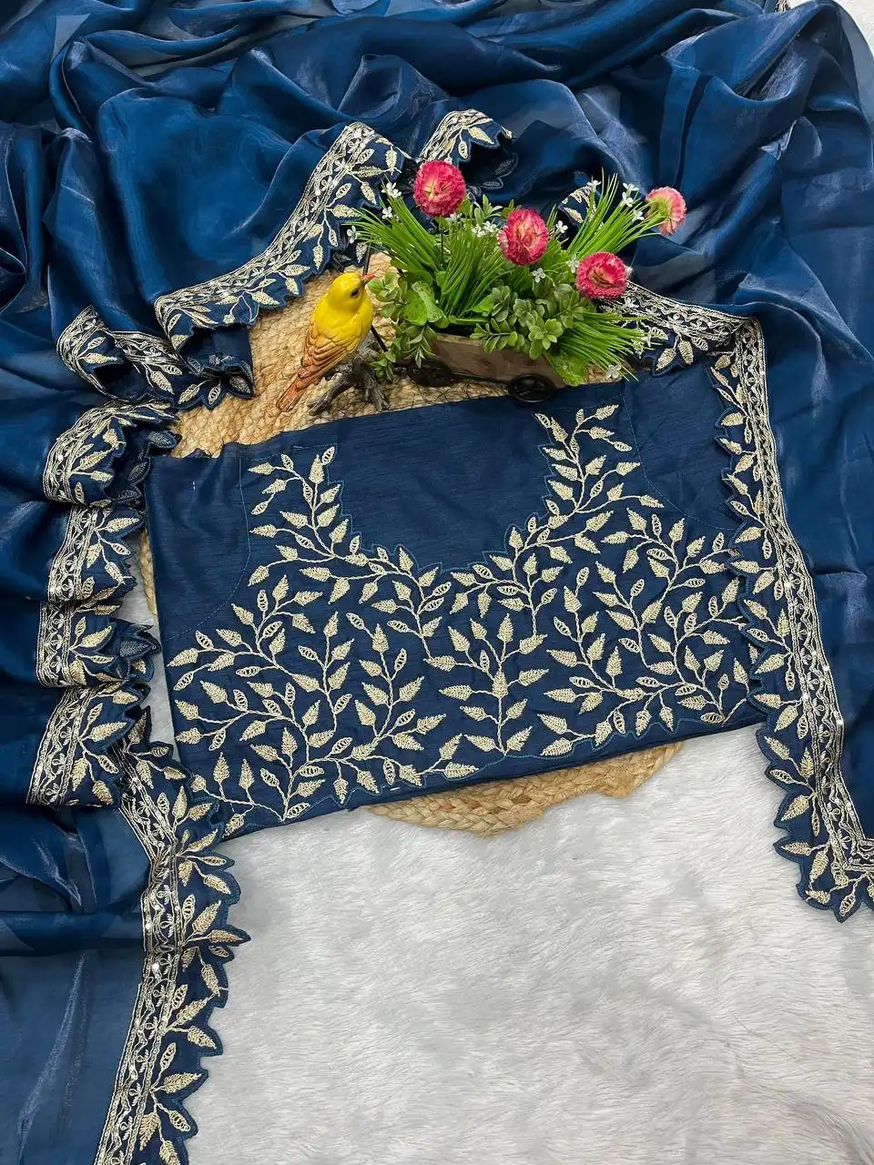 RBC 6023 Jimmy Chhu Saree With Embroidery Work