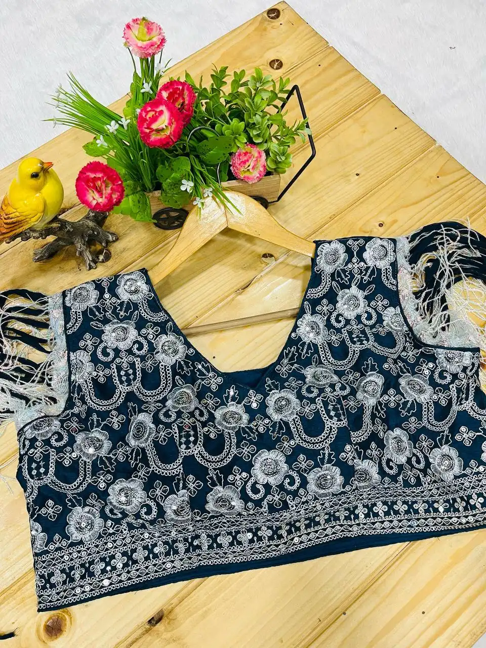 RBC Blue Berry Faux Georgette Ready To Wear Saree Collection