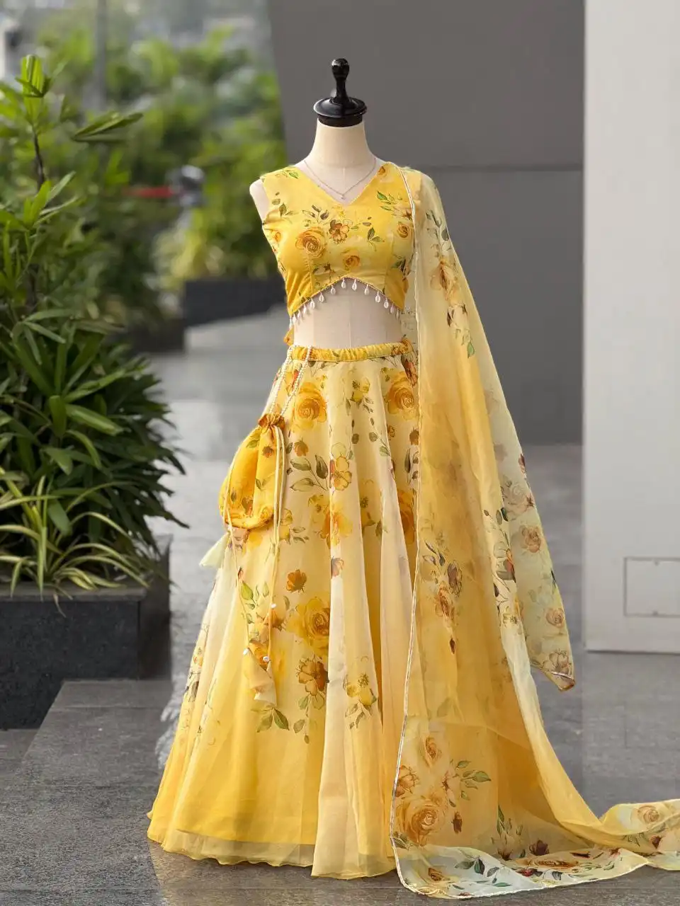 SWT 1171 Organza Silk Digital Printed Lehenga Choli