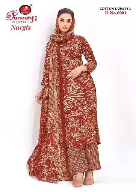Ganeshji Nargis Vol 6 Cotton Printed Dress Material 10 Pcs Set