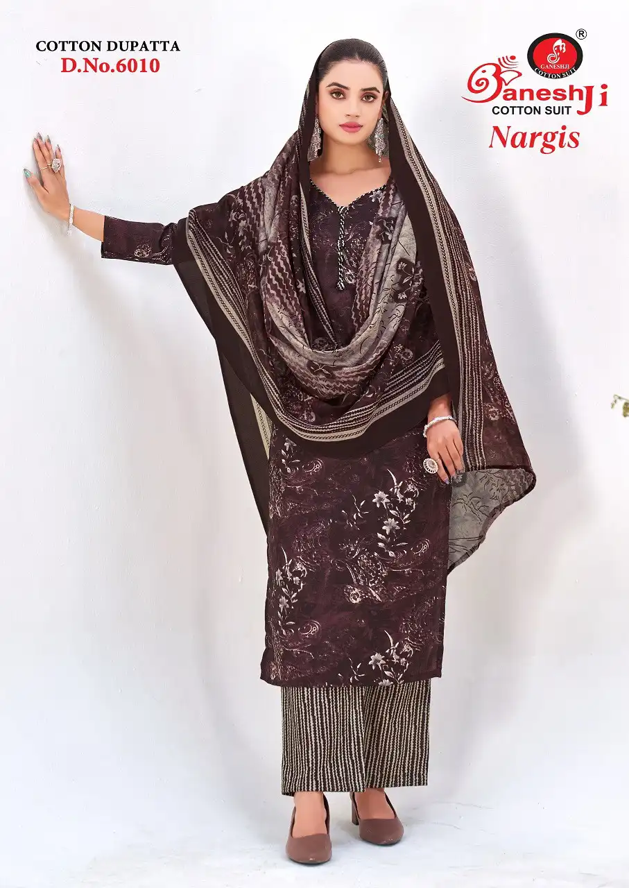 Ganeshji Nargis Vol 6 Cotton Printed Dress Material 10 Pcs Set