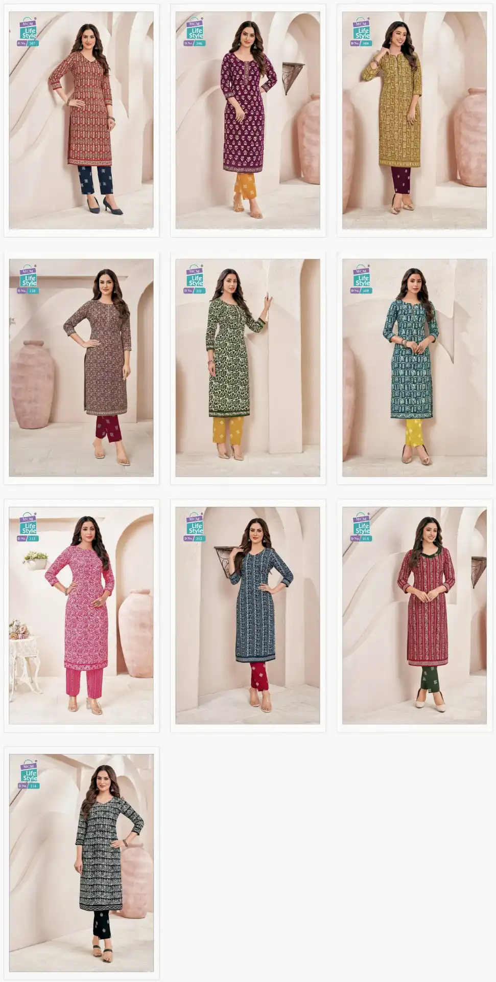 Mcm Batik Vol 1 Cotton Printed Co Ord Set 10 Pcs Set