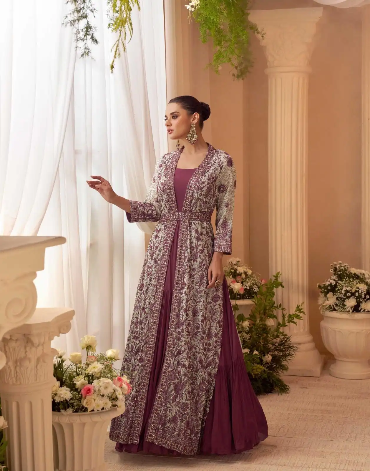 Sayuri Kasmira Chinon Silk Indo Western Collection