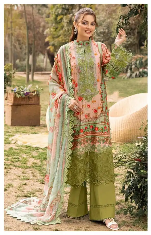 Alzohaib Rifa Vol 1 Cotton Salwar Suits 04 Pcs Set