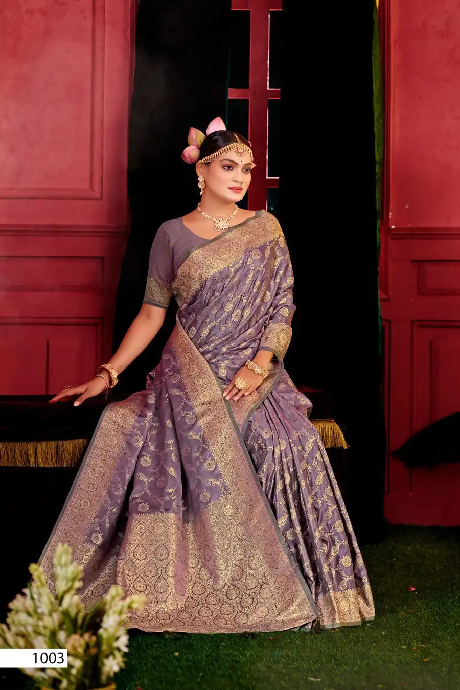 Saroj Dhruva Saroski Vol 4 Satin Silk Designer Saree 04 Pcs Set