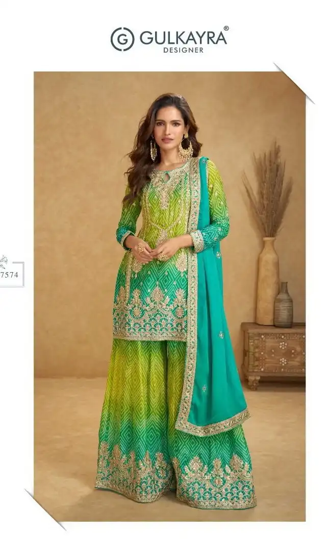 Gulkayra Panght Chinon Festival Sharara Suit 02 Pcs Set