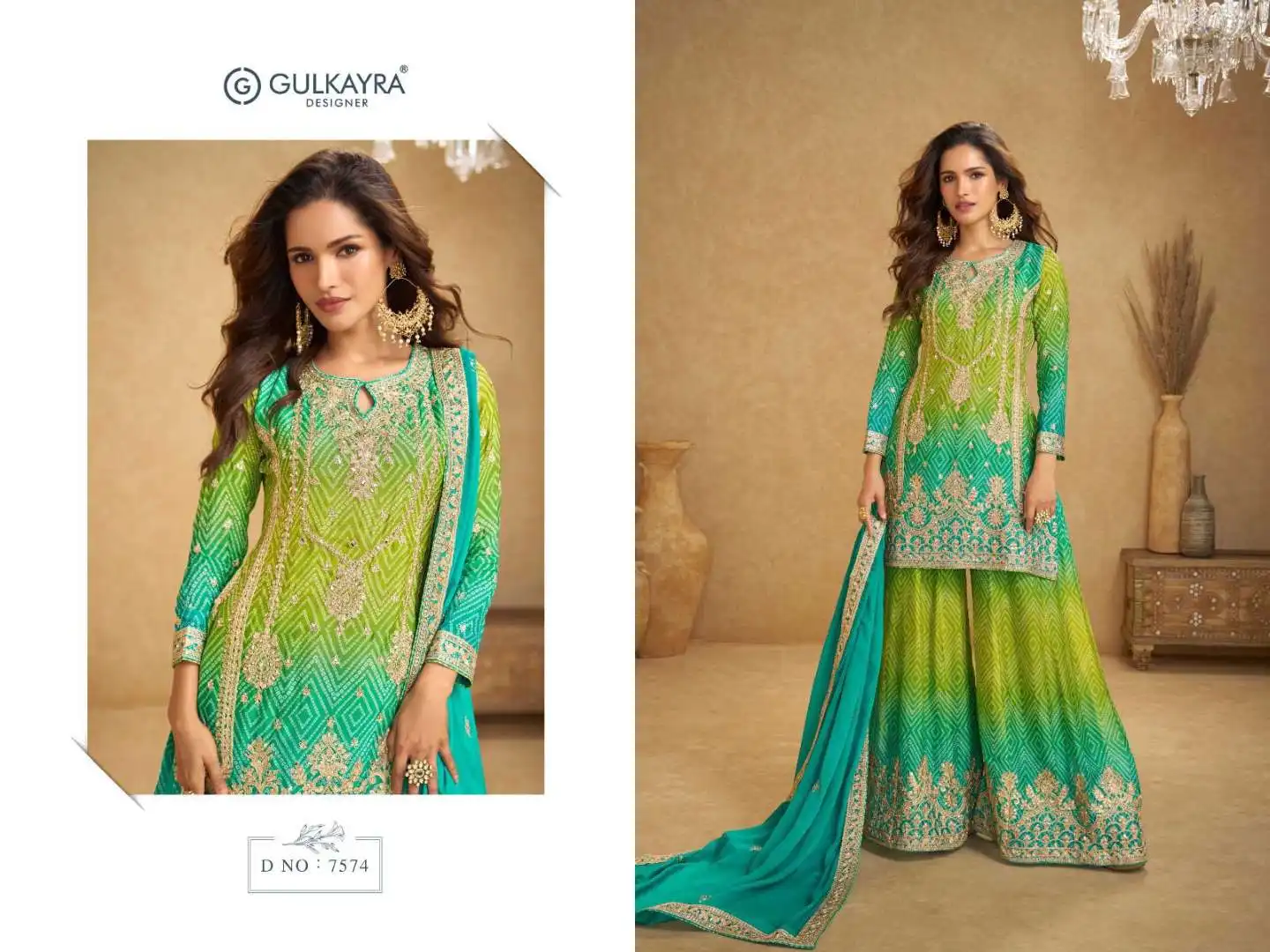 Gulkayra Panght Chinon Festival Sharara Suit 02 Pcs Set