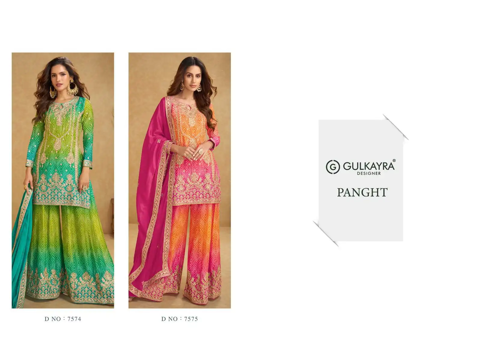 Gulkayra Panght Chinon Festival Sharara Suit 02 Pcs Set
