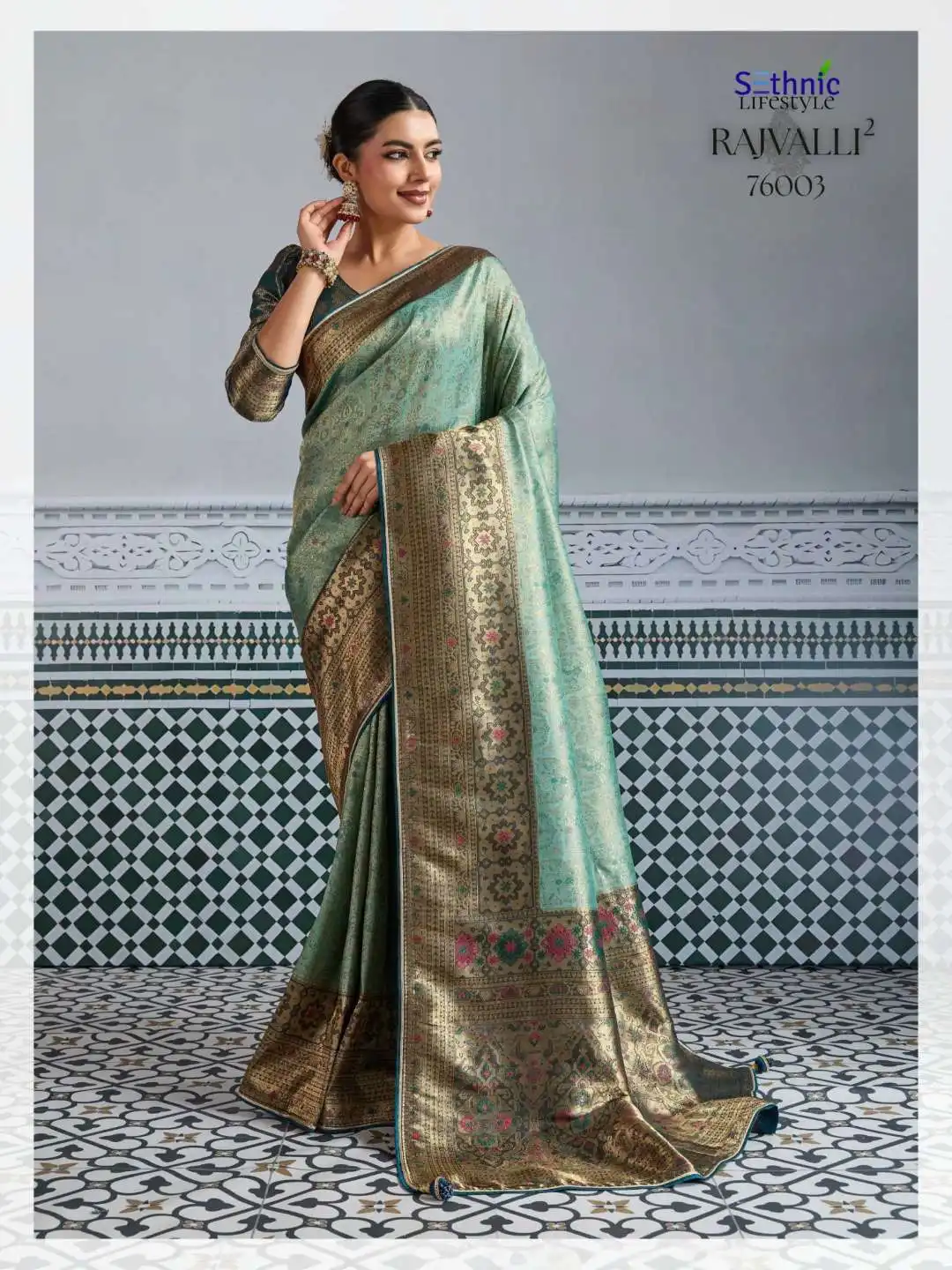 Sethnic Rajvalli 2 Kanjivaram Mul Silk Saree 02 Pcs Set