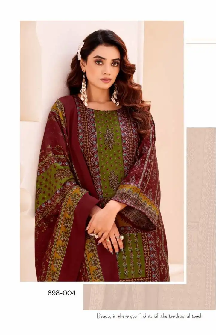 Zulfat Toosh Pashmina Dress Material 04 Pcs Set