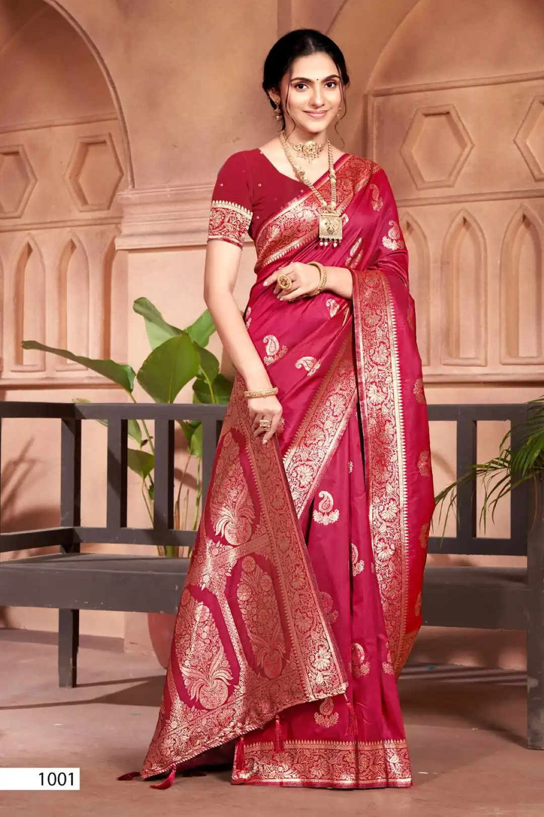 Saroj Paan Vol 2 Silk Wedding Saree 04 Pcs Set