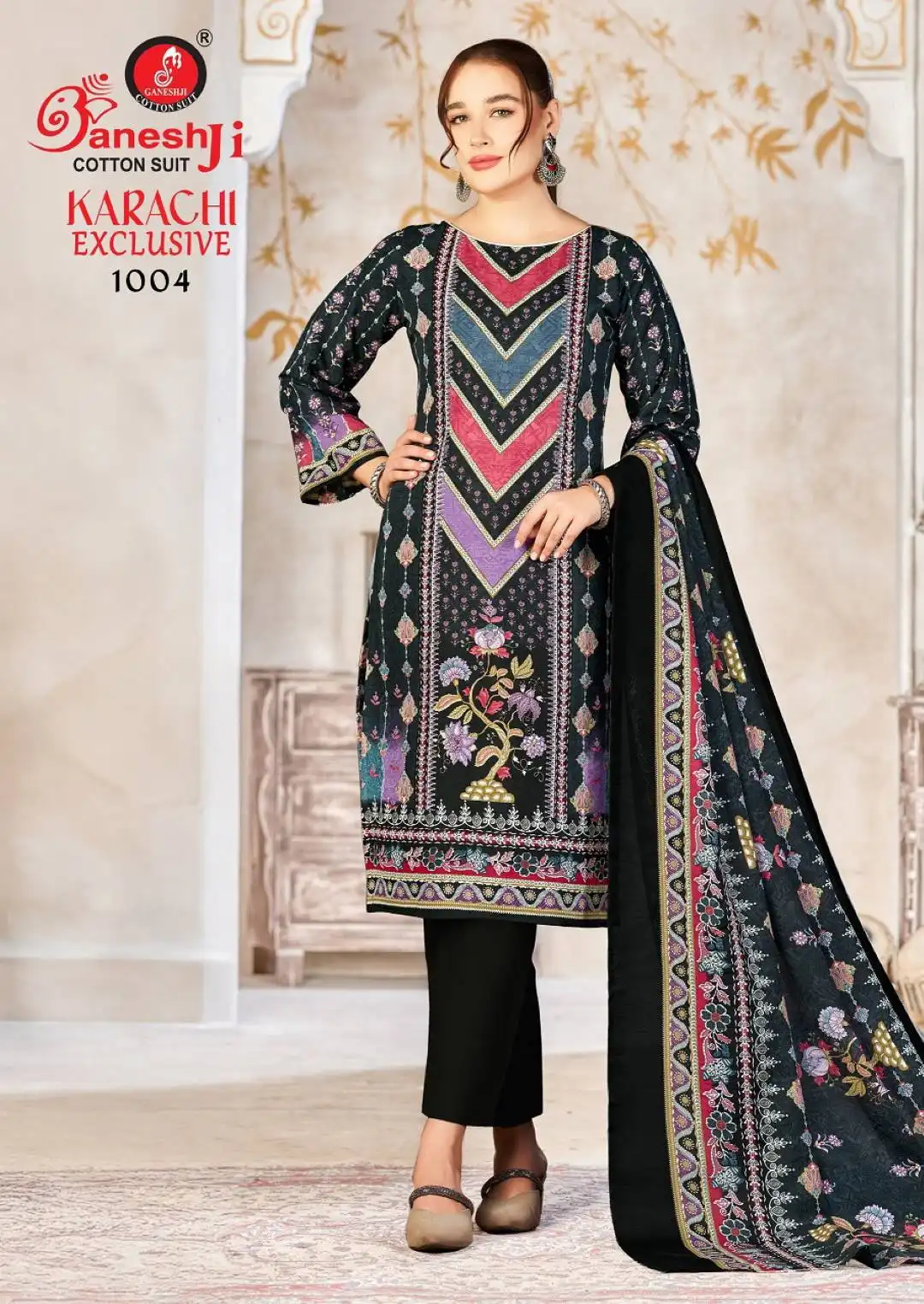 Ganeshji Karachi Vol 1 Cotton Dress Material 08 Pcs Set