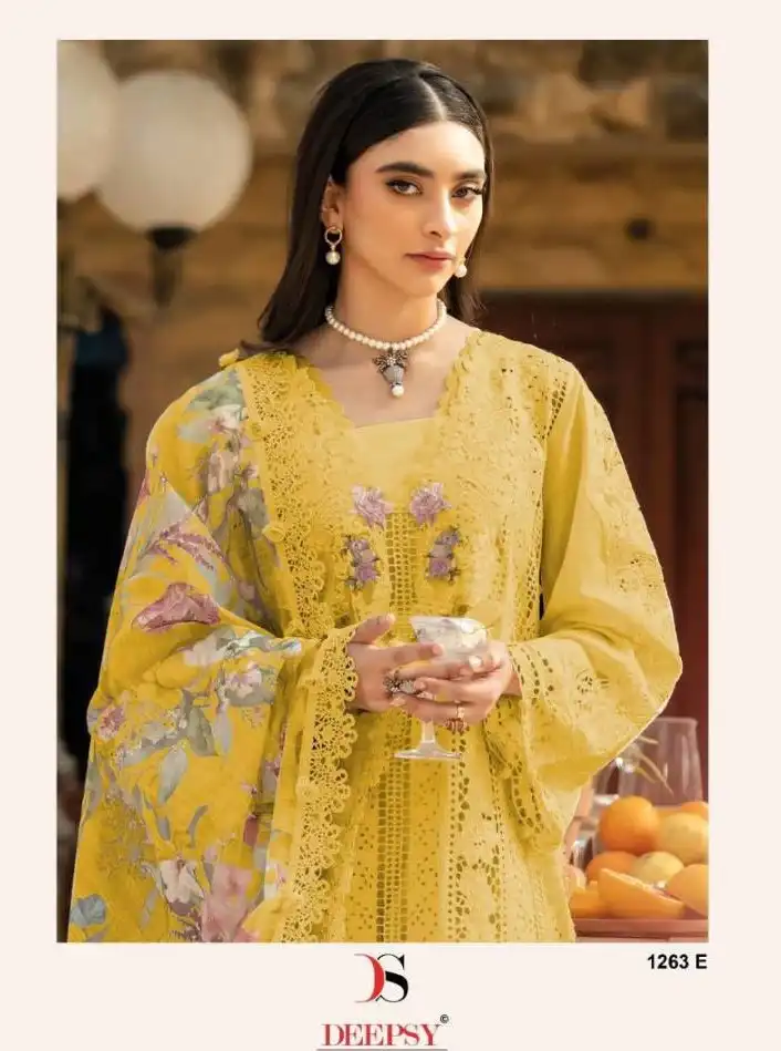 Deepsy Elaf 1263 Pure Cotton Salwar Kameez 04 Pcs Set