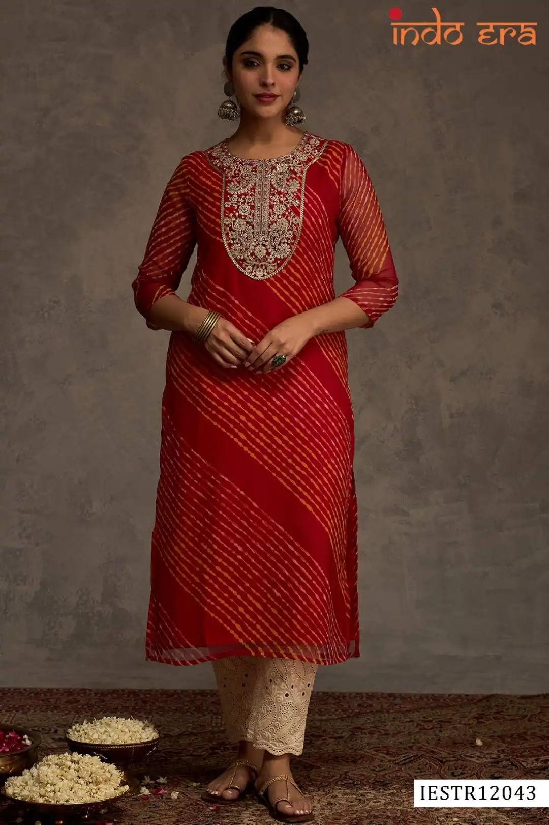 Indo Era 2582 Georgette Printed Readymade Dress 05 Pcs Set