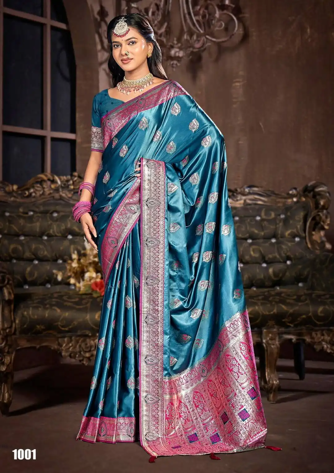 Saroj Roopkumari Vol 1 Silk Wedding Saree 04 Pcs Set