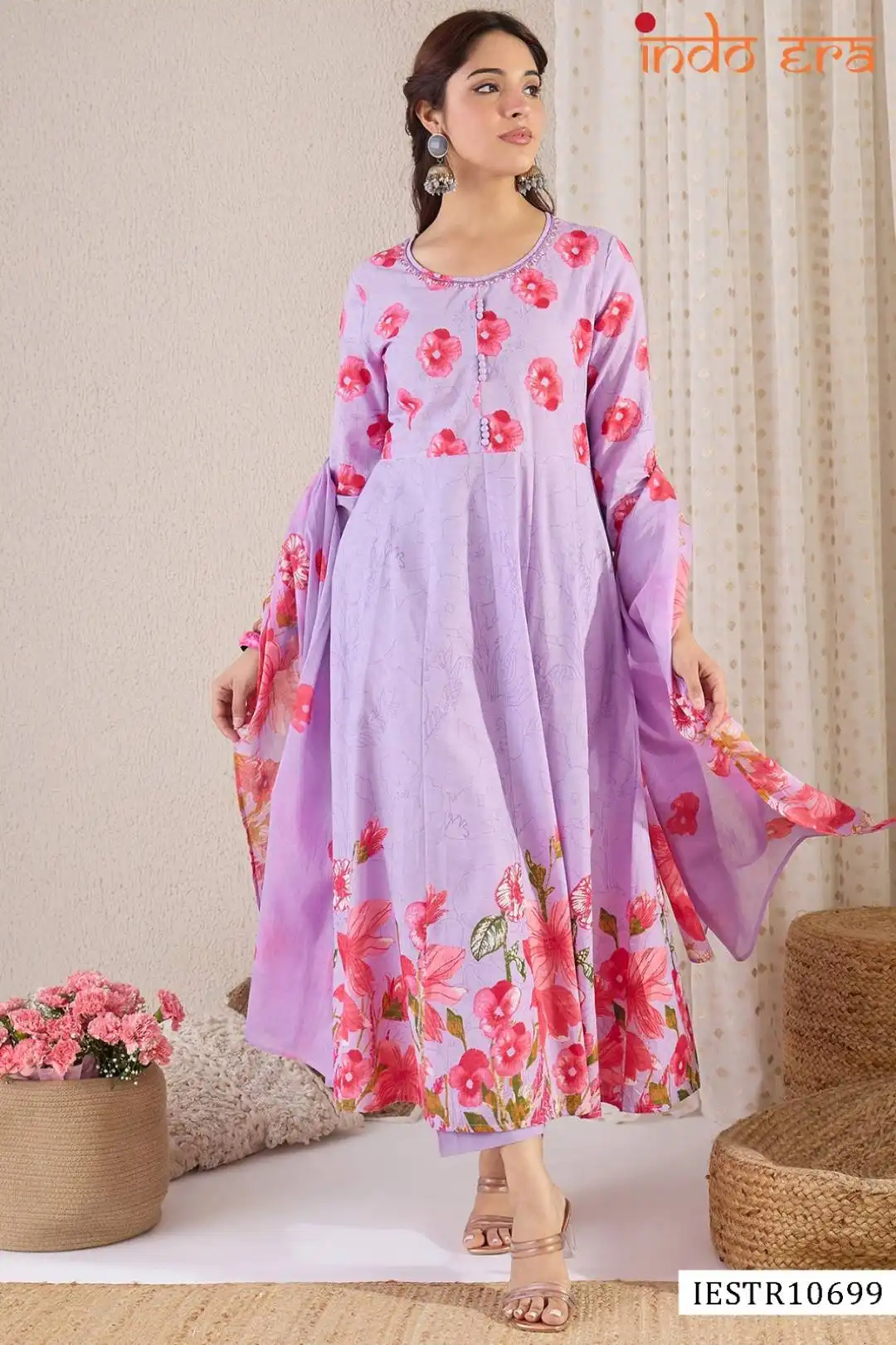 Indo Era 2586 Cotton Printed Readymade Dress 07 Pcs Set