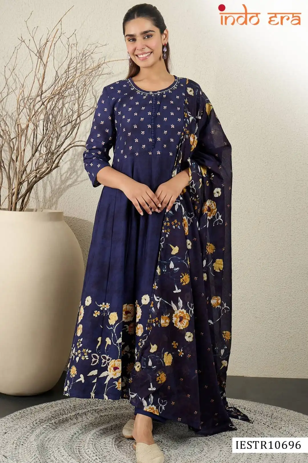 Indo Era 2586 Cotton Printed Readymade Dress 07 Pcs Set