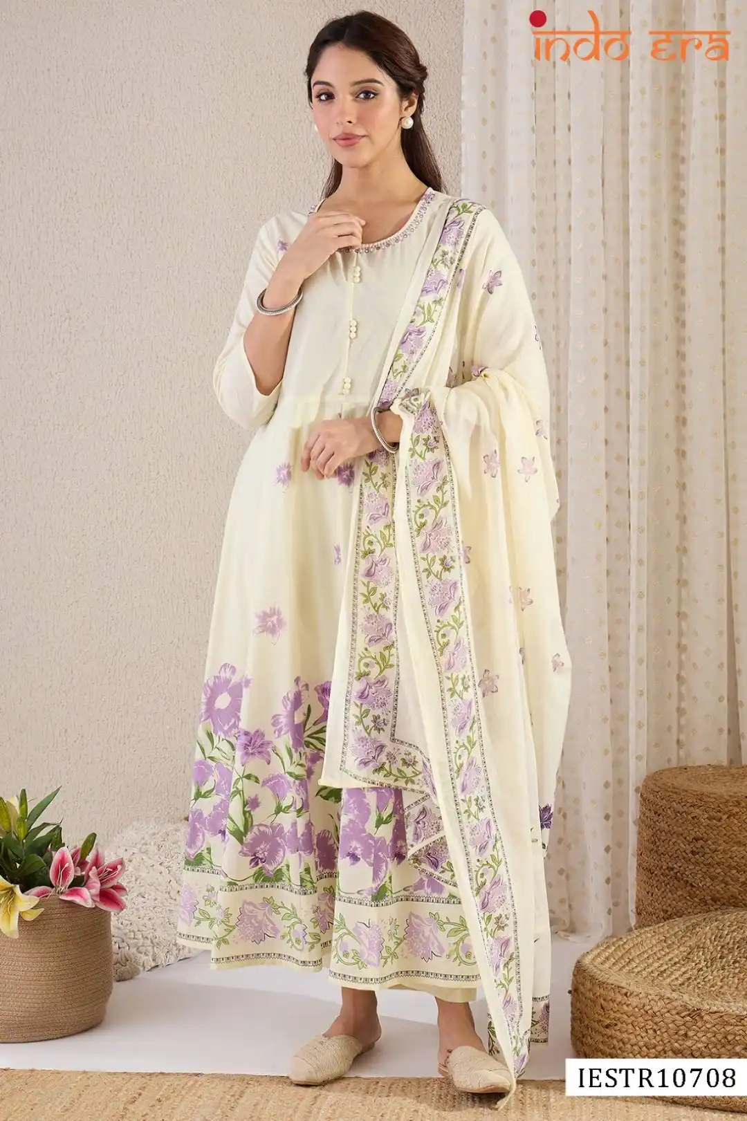 Indo Era 2586 Cotton Printed Readymade Dress 07 Pcs Set