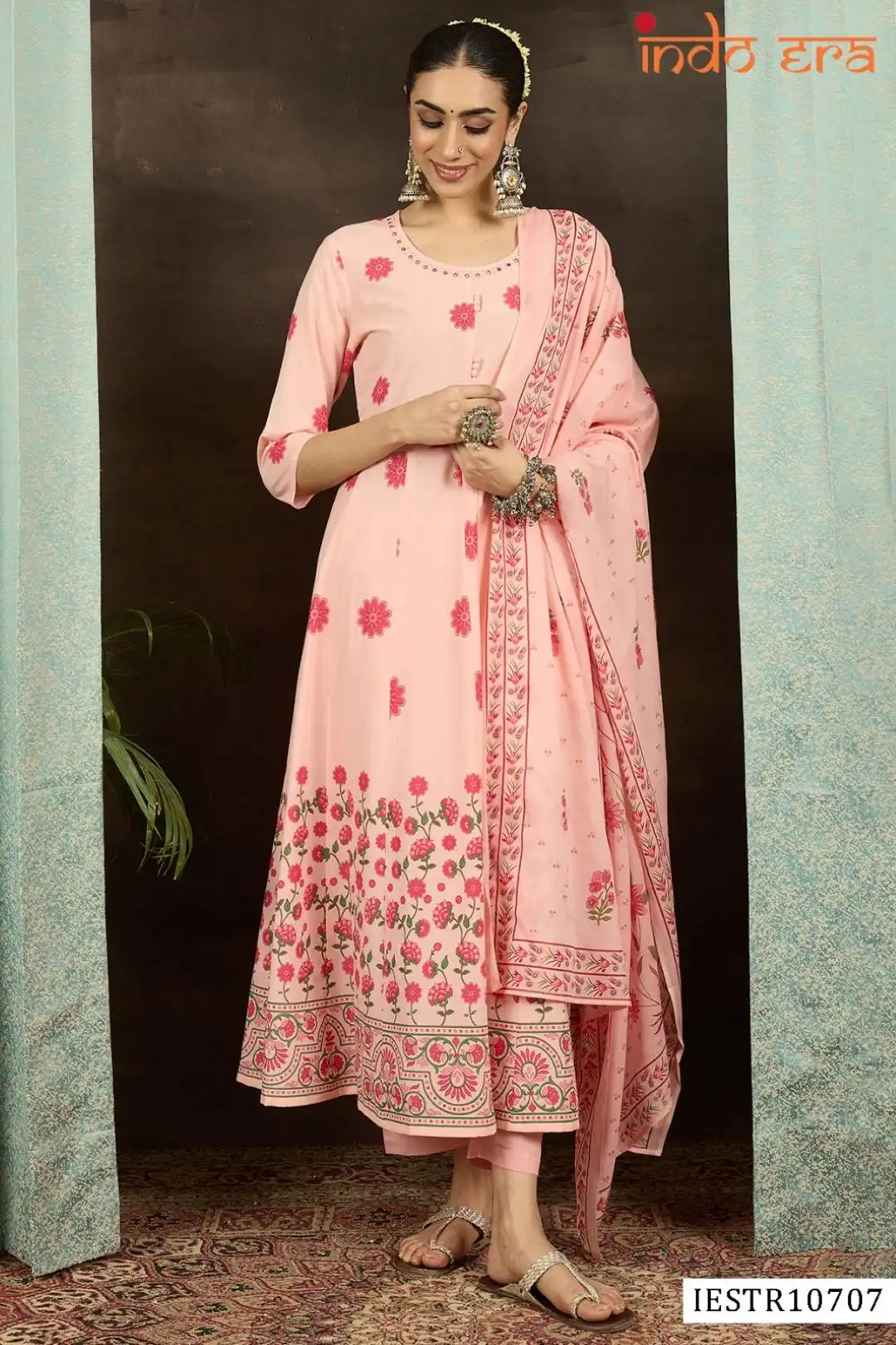 Indo Era 2586 Cotton Printed Readymade Dress 07 Pcs Set