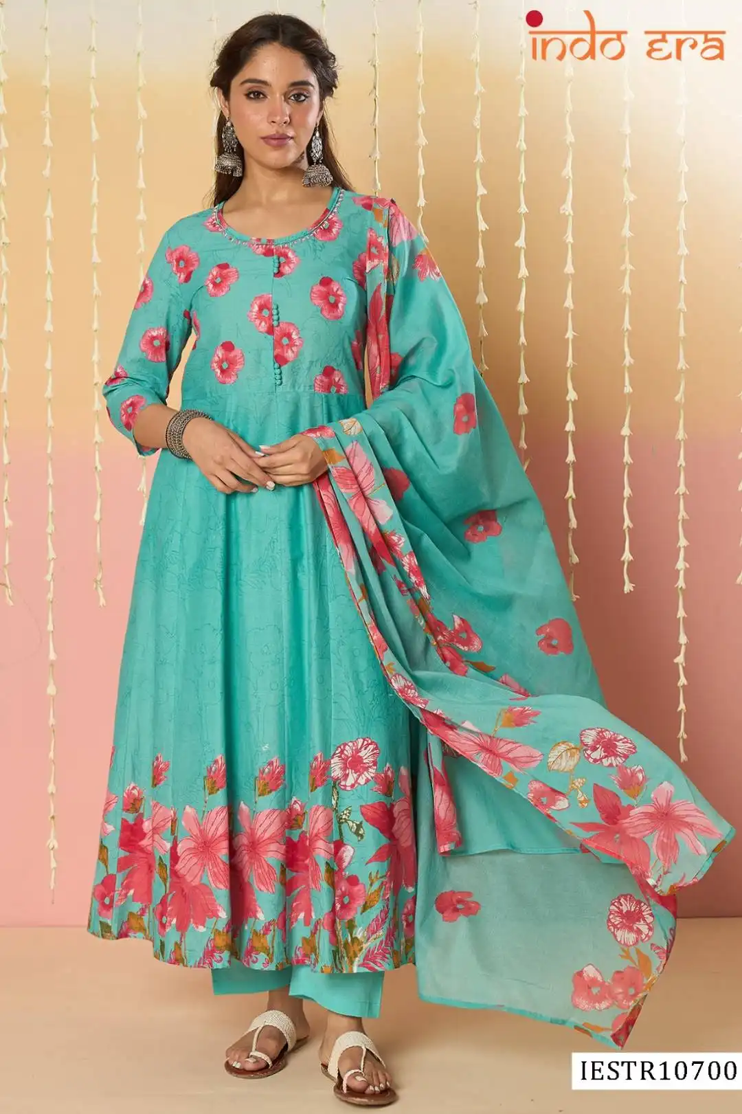 Indo Era 2586 Cotton Printed Readymade Dress 07 Pcs Set