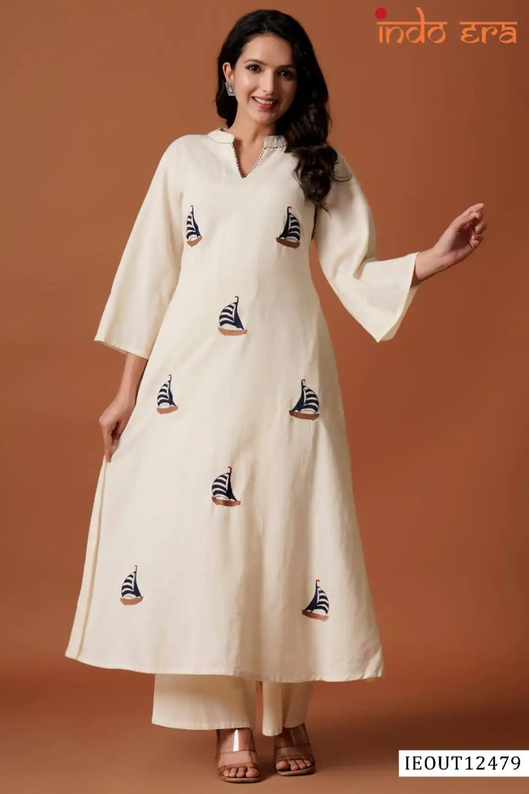 Indo Era 2584 Cotton Co Ord Set 07 Pcs Set