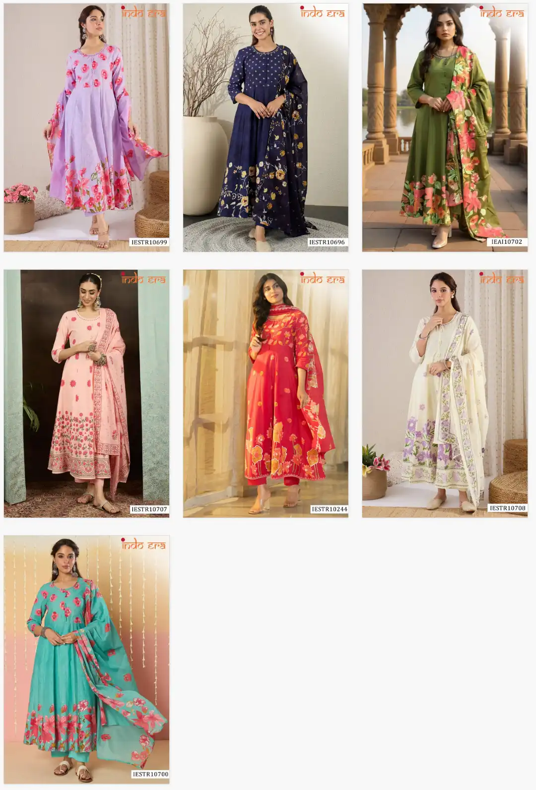 Indo Era 2586 Cotton Printed Readymade Dress 07 Pcs Set