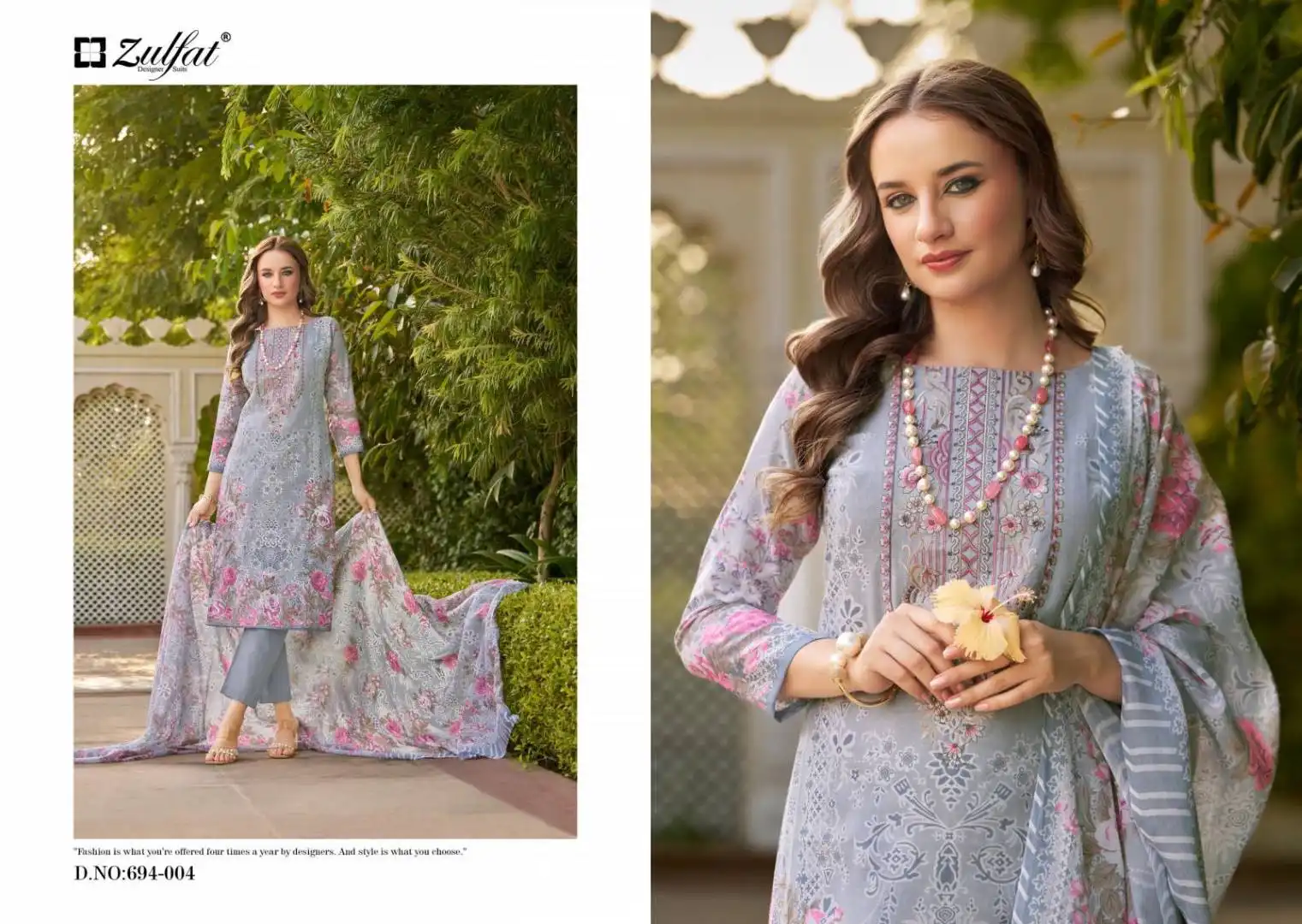 Zulfat Sana Safina Vol 2 Pure Cotton Dress Material
