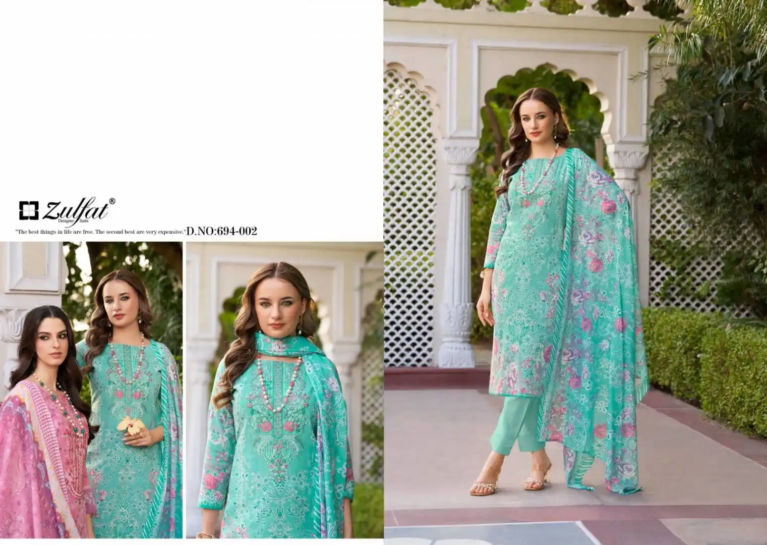 Zulfat Sana Safina Vol 2 Pure Cotton Dress Material