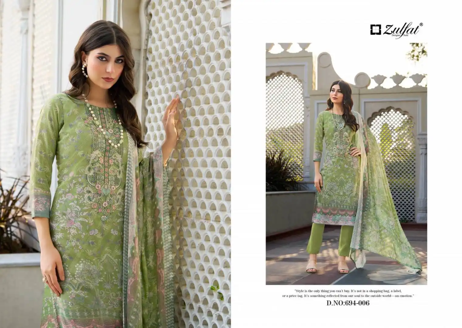 Zulfat Sana Safina Vol 2 Pure Cotton Dress Material