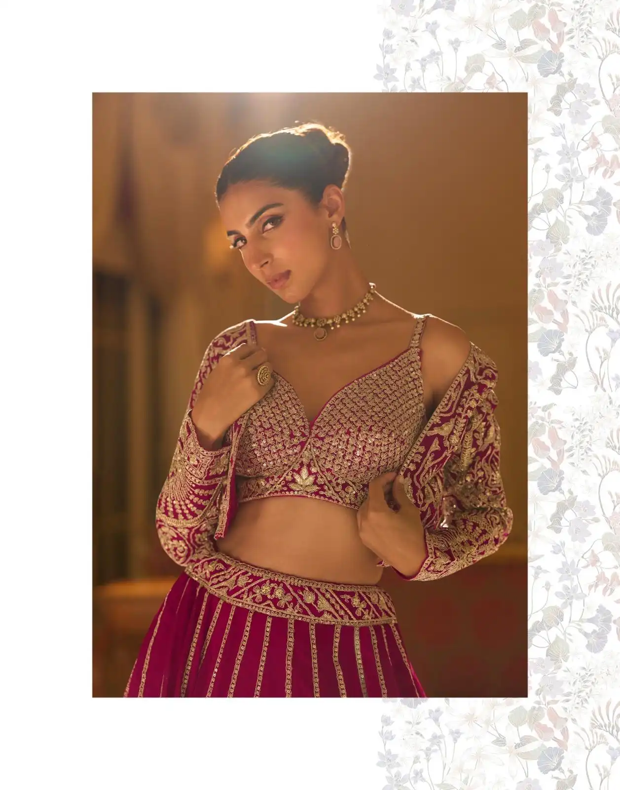 Sayuri Kamini Georgette Wedding Lehenga Choli 02 Pcs Set