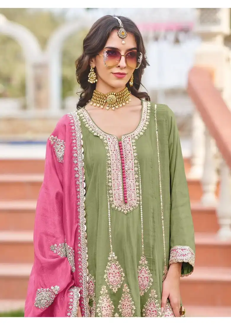 Your Choice Kashish Vol 1 Chinon Salwar Kameez 02 Pcs Set