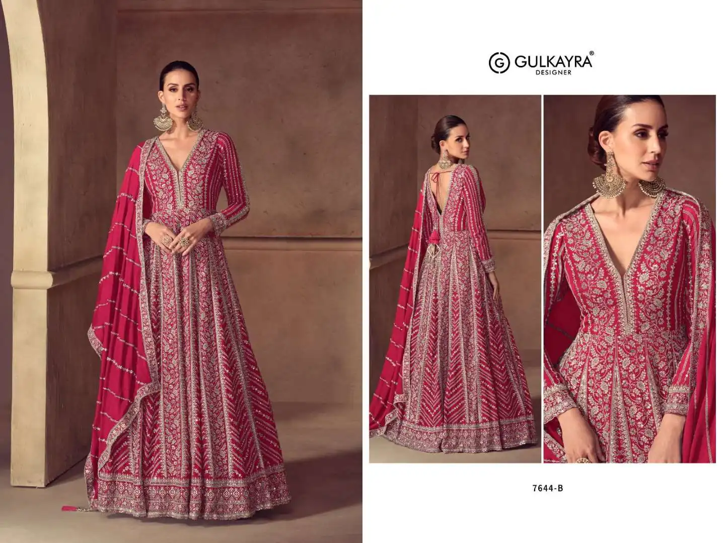 Gulkayra Riay Chinon Wedding Gown Dupatta 03 Pcs Set