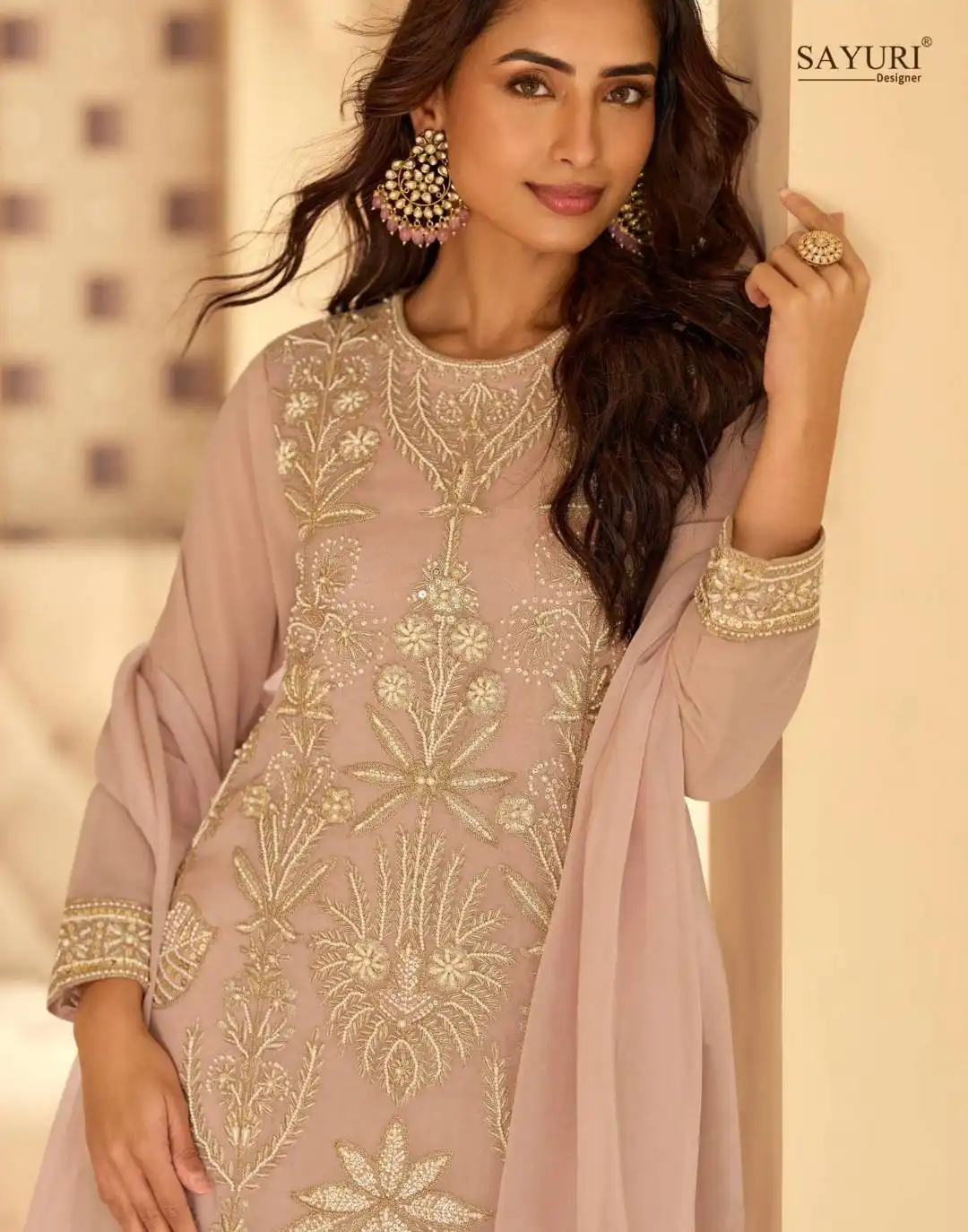 Sayuri Rishta Georgette Readymade Dress 03 Pcs Set