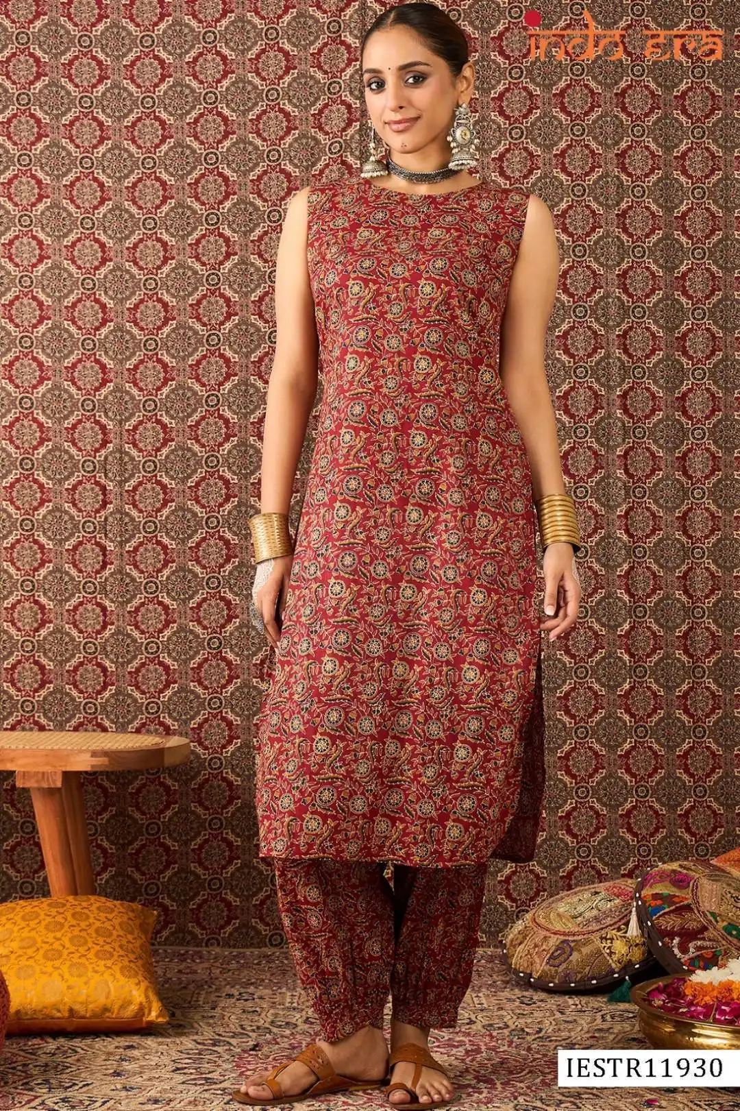 Indo Era 2583 Cotton Printed Co Ord Set 05 Pcs Set