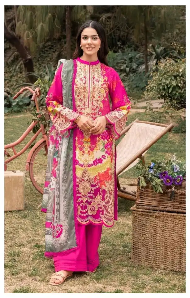 Alzohaib Iffat Pure Cotton Salwar Suits 04 Pcs Set