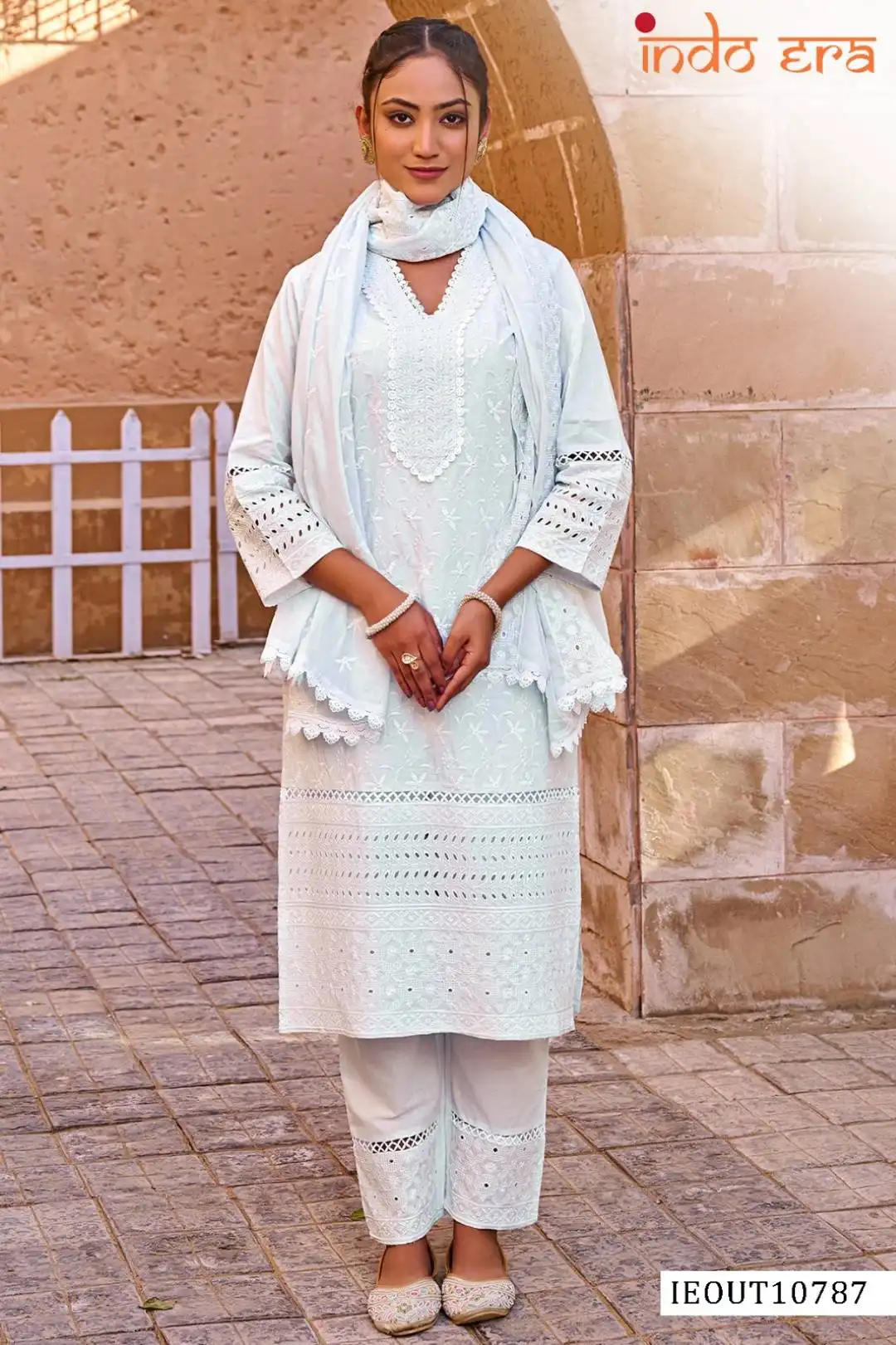 Indo Era 2591 Cotton Printed Readymade Dress 06 Pcs Set