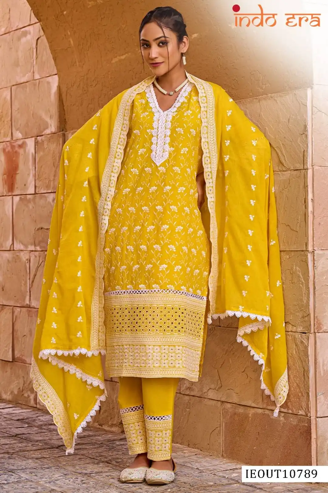 Indo Era 2591 Cotton Printed Readymade Dress 06 Pcs Set