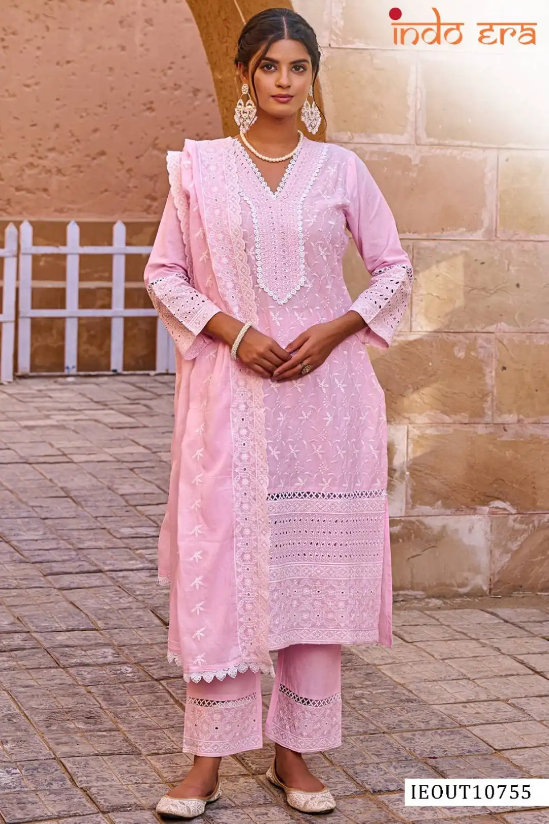 Indo Era 2591 Cotton Printed Readymade Dress 06 Pcs Set