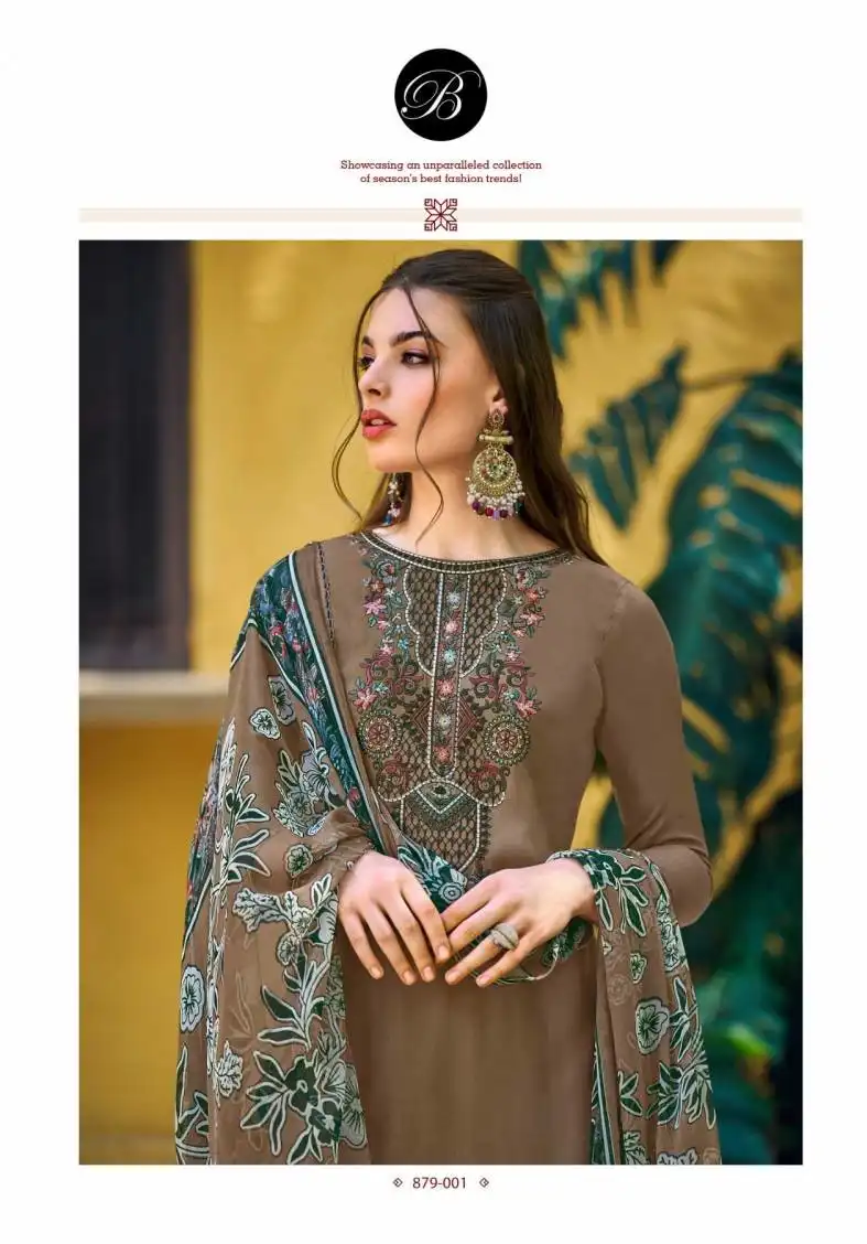 Belliza Ruhaniyat Viscose Dress Material 08 Pcs Set