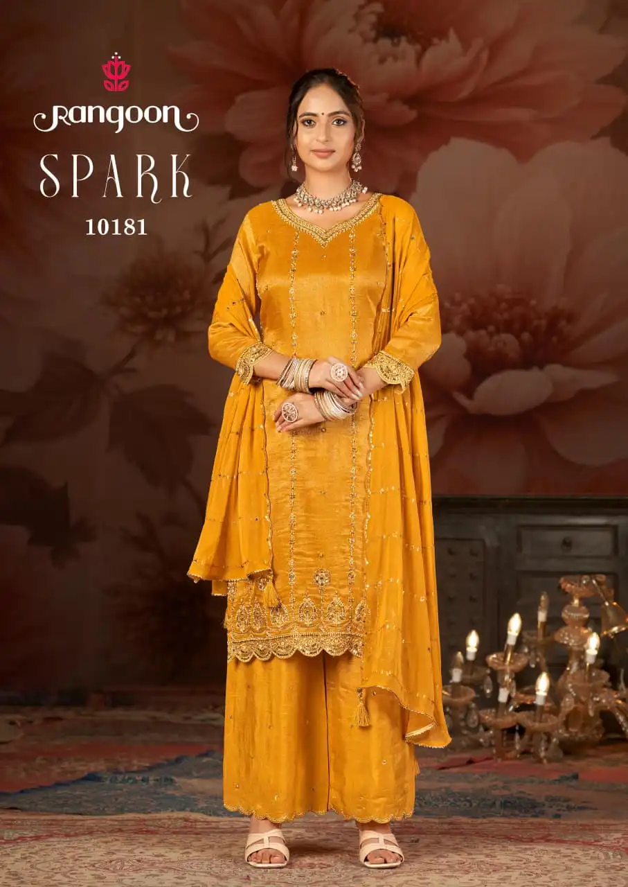 Rangoon Spark Viscose Salwar Kameez 04 Pcs Set