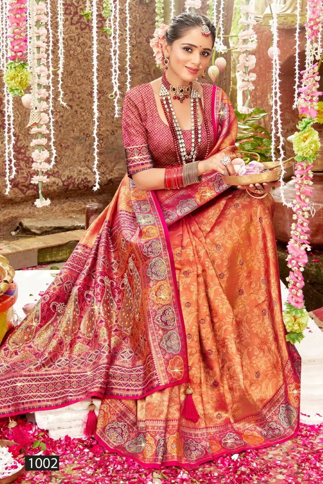 Saroj Raksha Vol 1 Silk Wedding Saree 05 Pcs Set