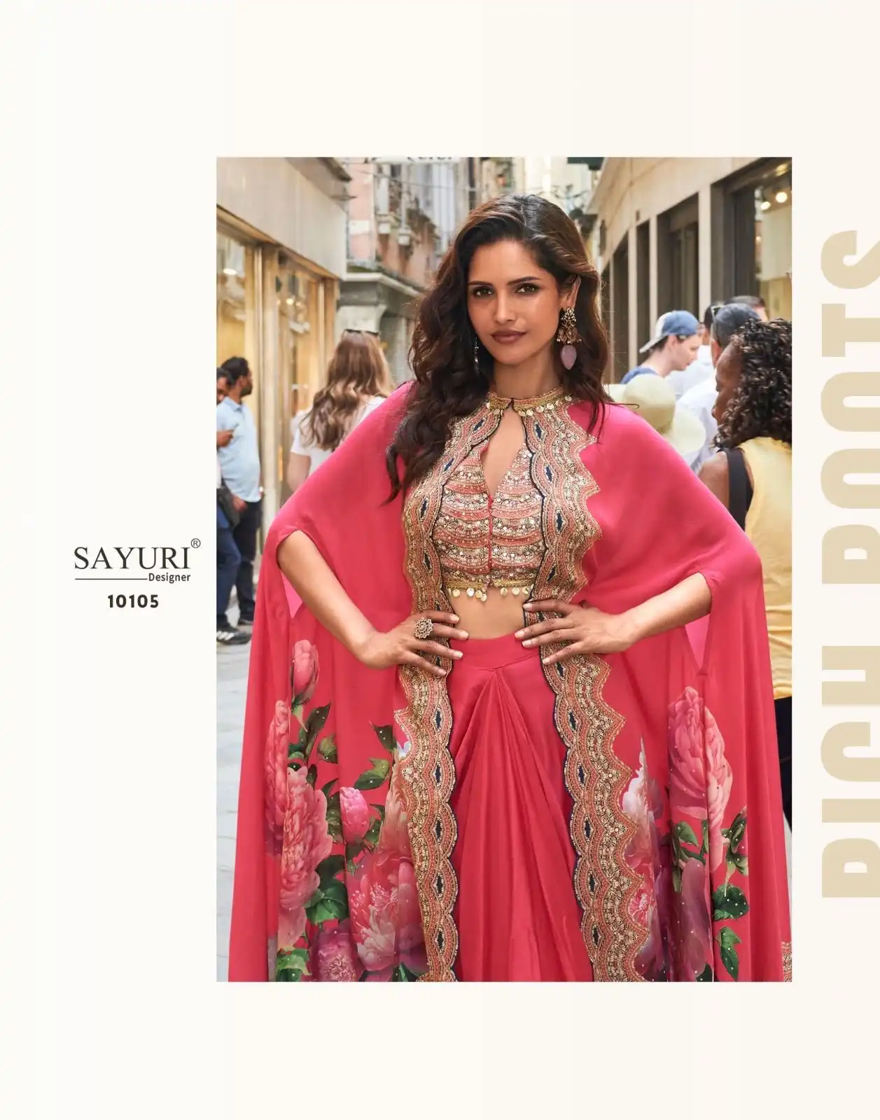 Sayuri Florance Silk Indo Western Festive 03 Pcs Set