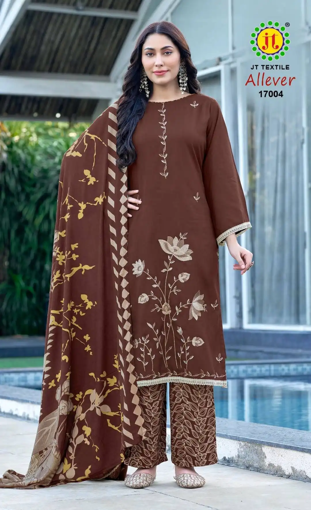 Jt Allever Vol 17 Rayon Dress Material 05 Pcs Set