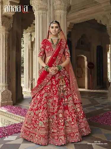 Tathastu Anaara 153 Red Silk Lehenga Choli Bridal Collection