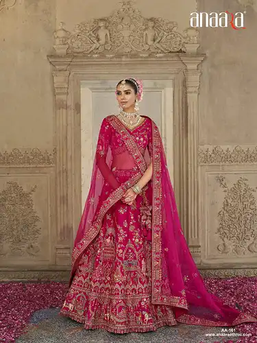 Tathastu Anaara 161 Ruby Silk Bridal Lehenga Choli