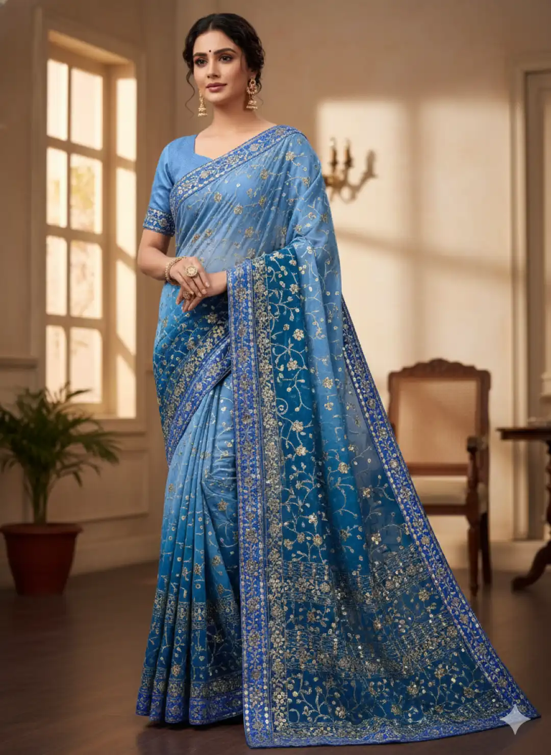 Kusum 616 Soft Georgette Saree Below 1500