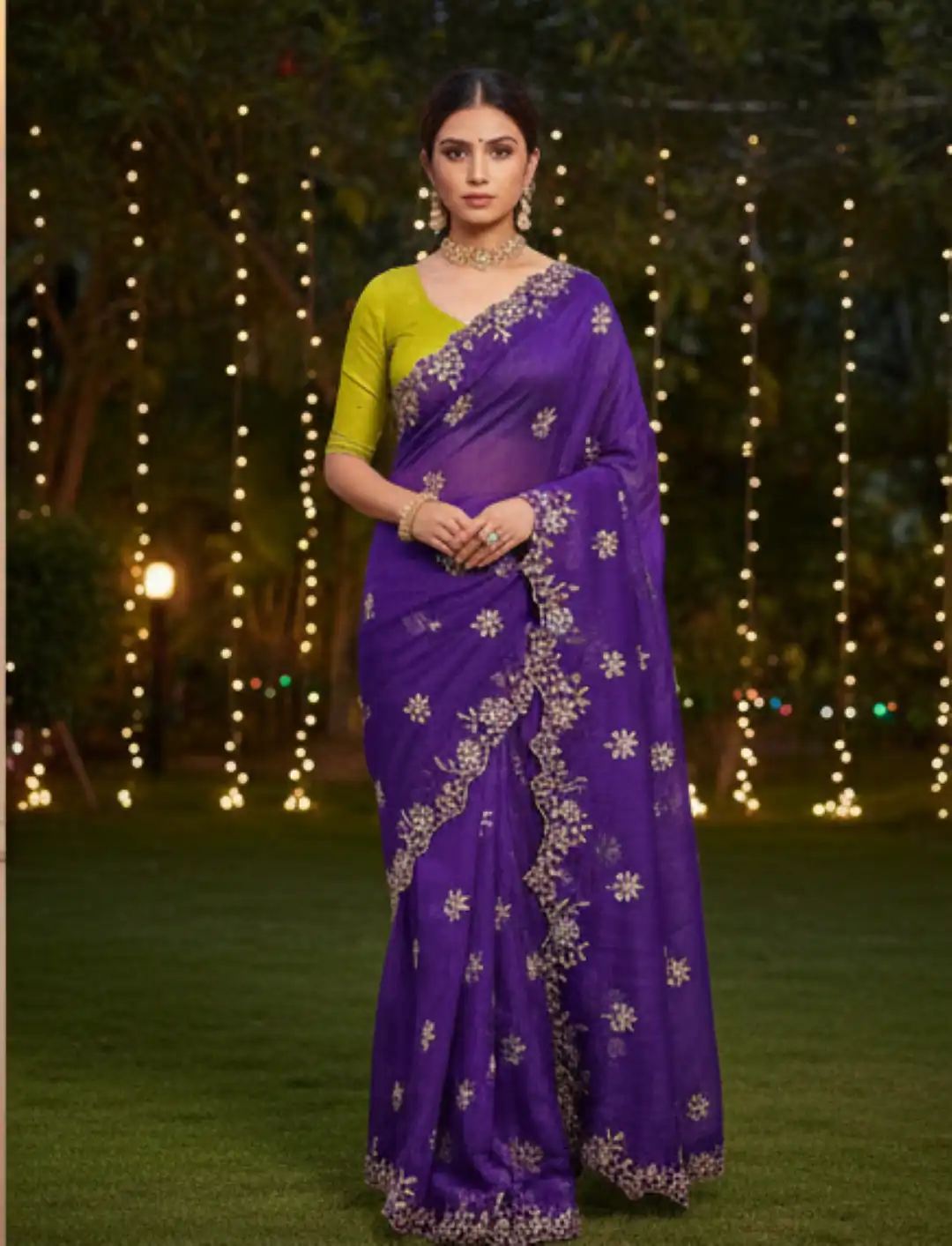 RC1 Vol 61 Silk Embroidery Party Wear Saree 08 Pcs Set